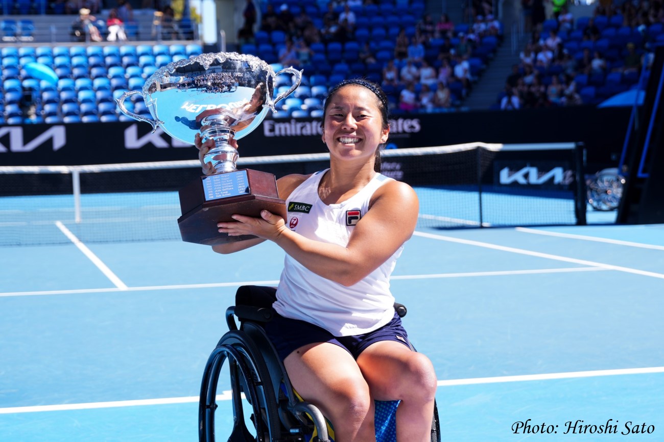 【全豪オープン】上地結衣が車いすテニス女子シングルスで3度目の優勝
